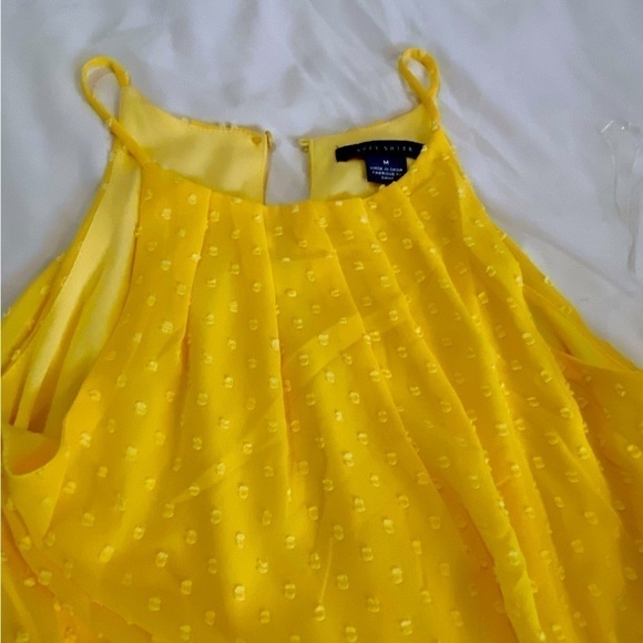 Suzy Shier yellow short summer  dress size M - Picture 4 of 7